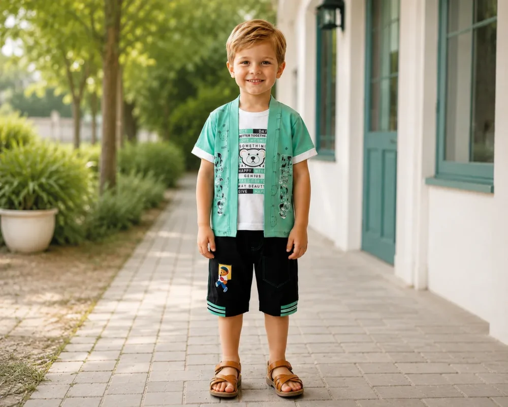 Boys Trendy Casual Wear (Sky Blue)