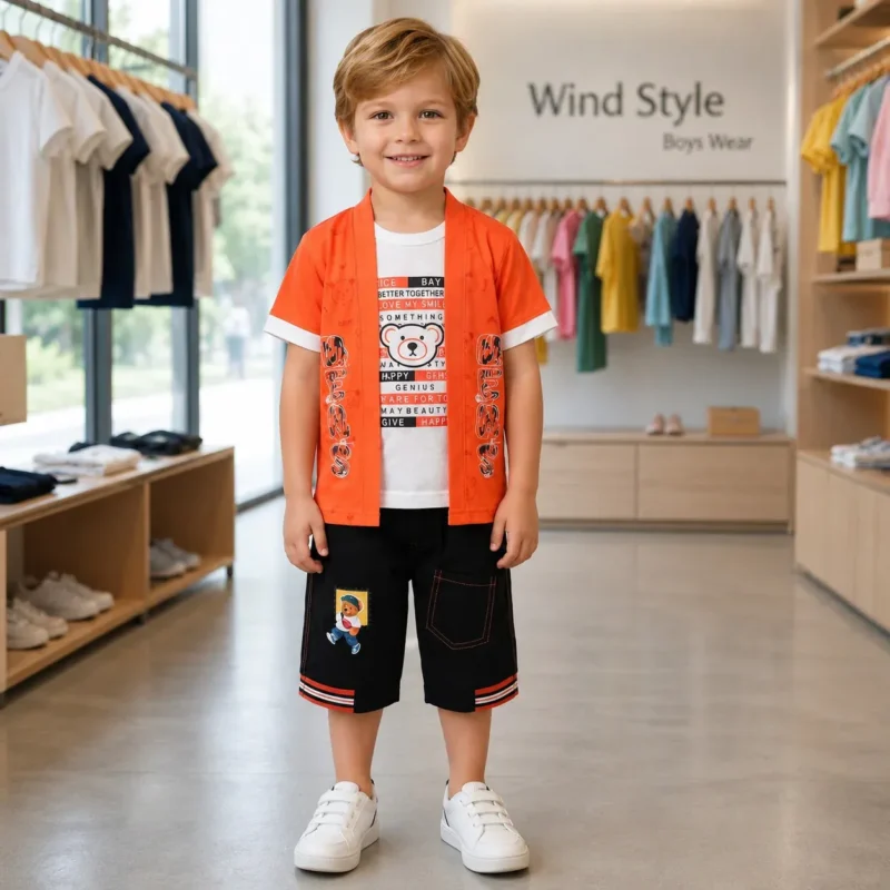Boys Trendy Casual Wear (orange)